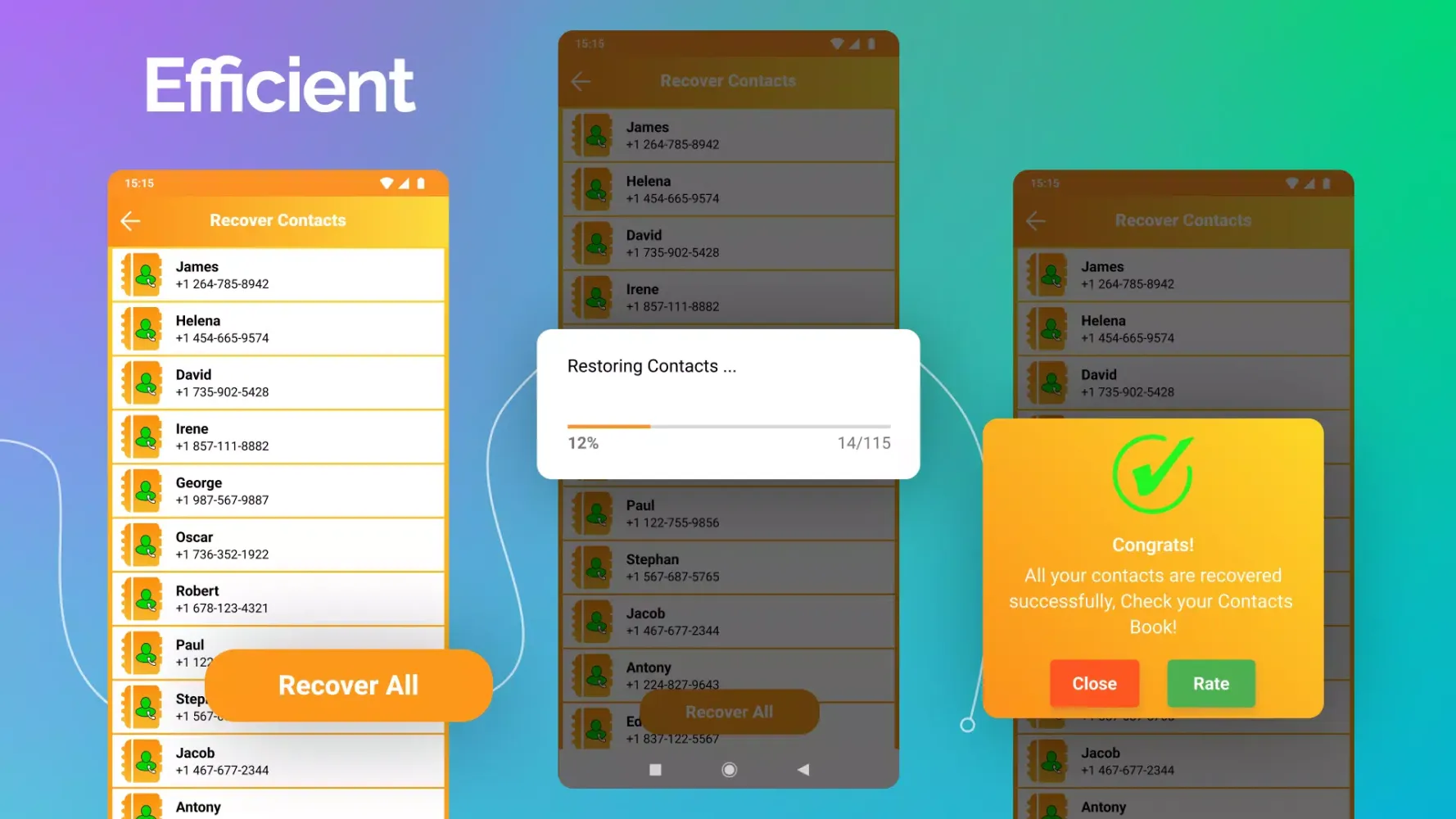 Recover Deleted Contacts Screenshots