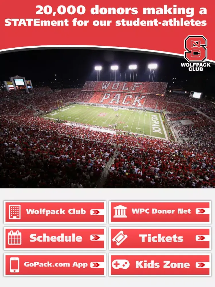 Wolfpack Club iPad  Screenshots