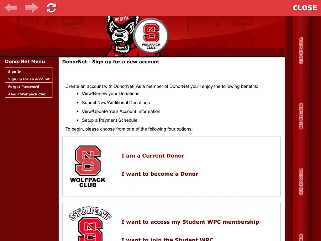 Wolfpack Club iPad  Screenshots