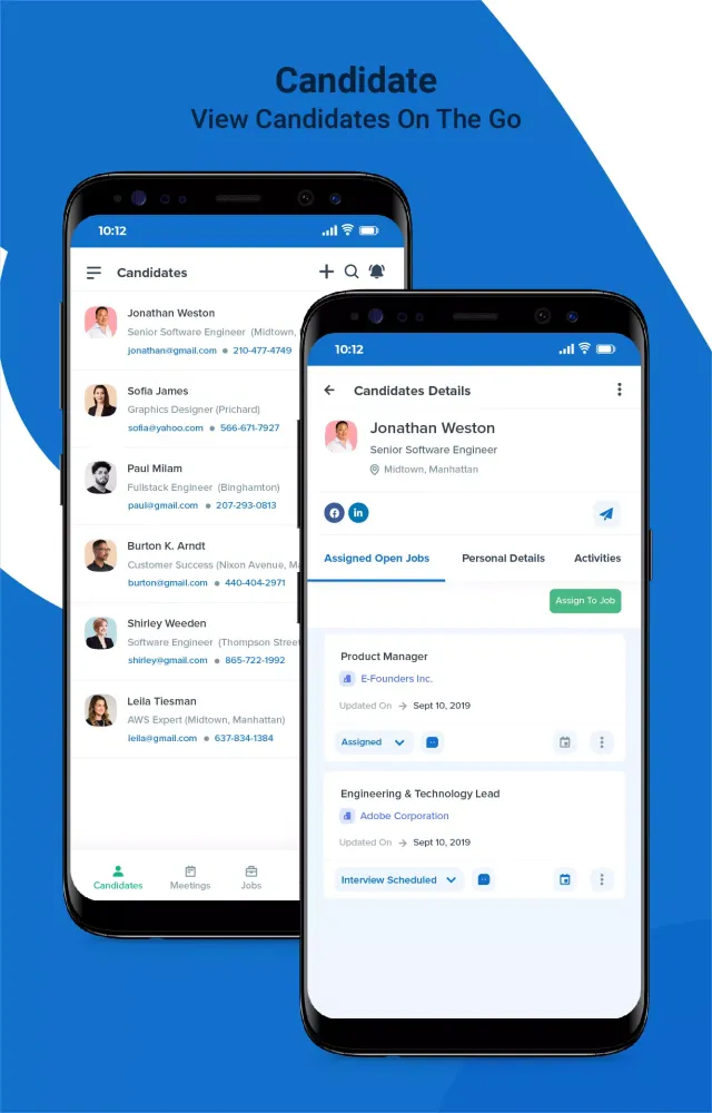 تصاویر Recruit CRM