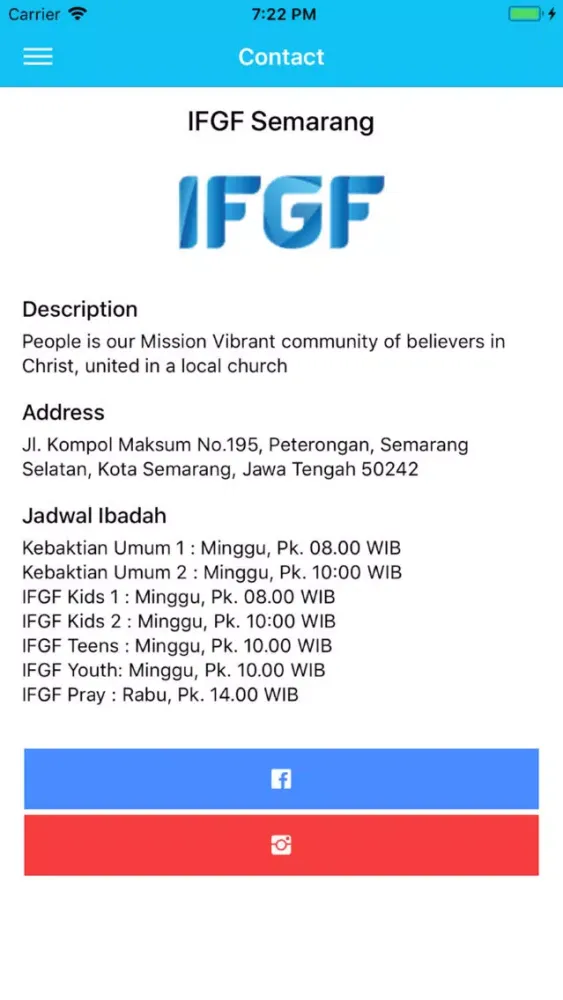 Capturas de tela do My IFGF Semarang