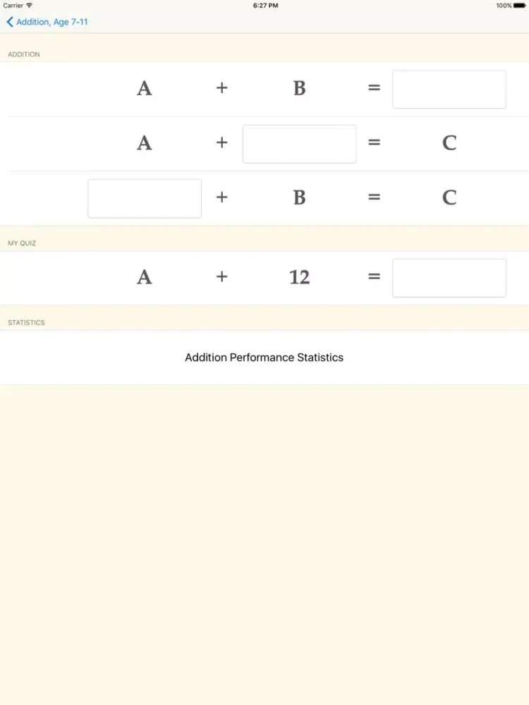Скриншоты Basic Addition Quiz iPad 