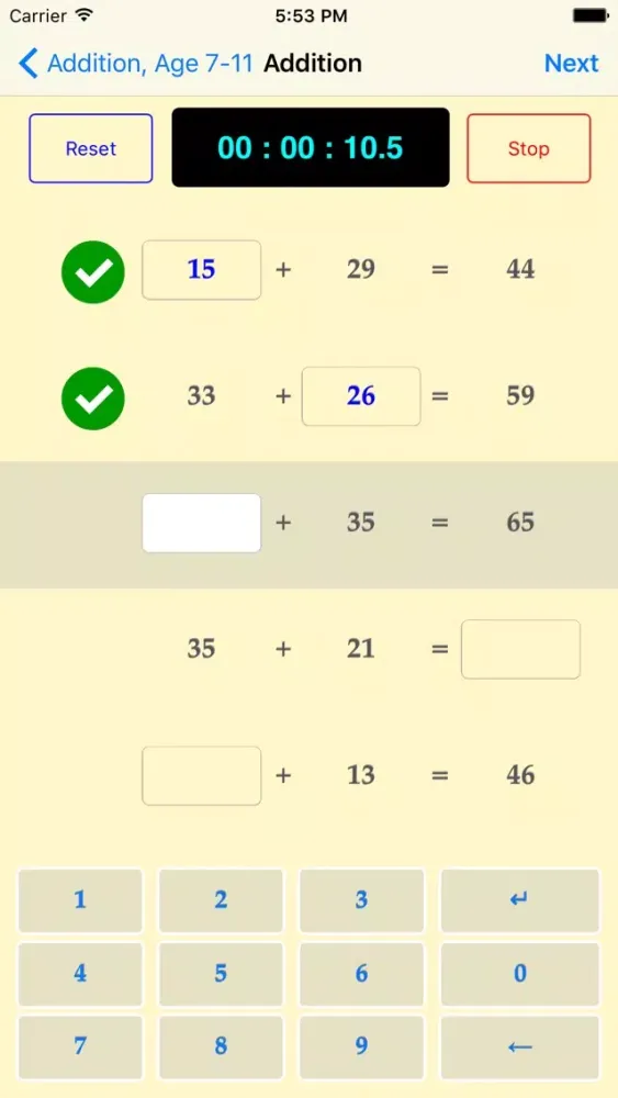 Скриншоты Basic Addition Quiz