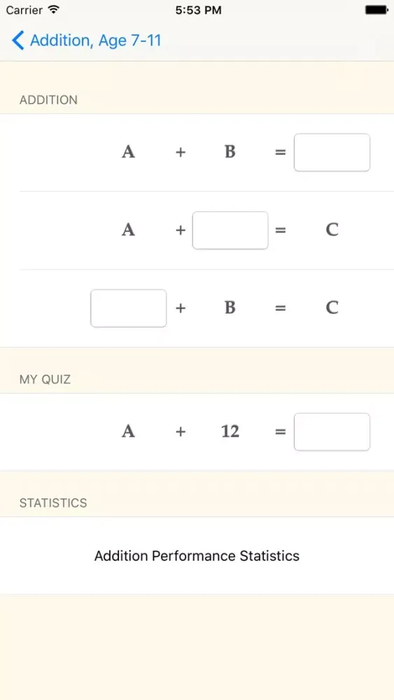 Скриншоты Basic Addition Quiz