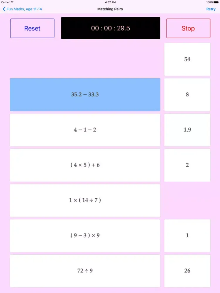 Fun Maths, Age 11-14 iPad  Screenshots