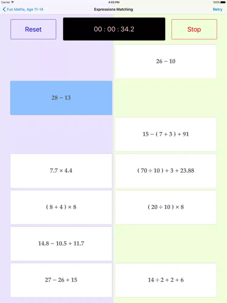 Fun Maths, Age 11-14 iPad  Screenshots