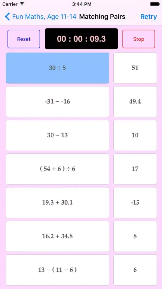 Fun Maths, Age 11-14 Screenshots