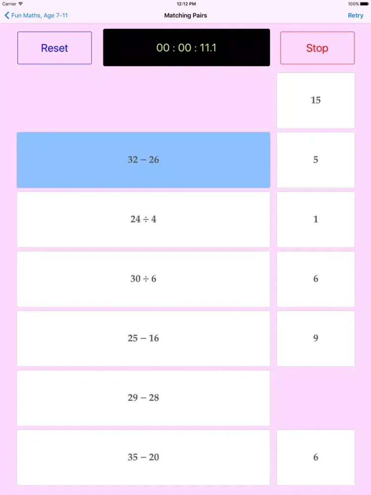 Fun Maths, Age 7-11 iPad  स्क्रीनशॉट