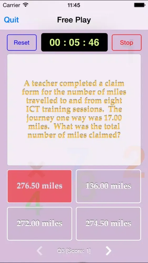 Captures d'écran de QTS Wizard - Mental Test