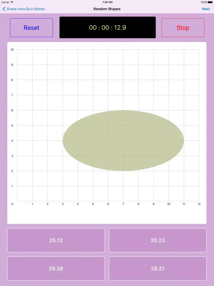 Shape Area Quiz Master iPad  スクリーンショット
