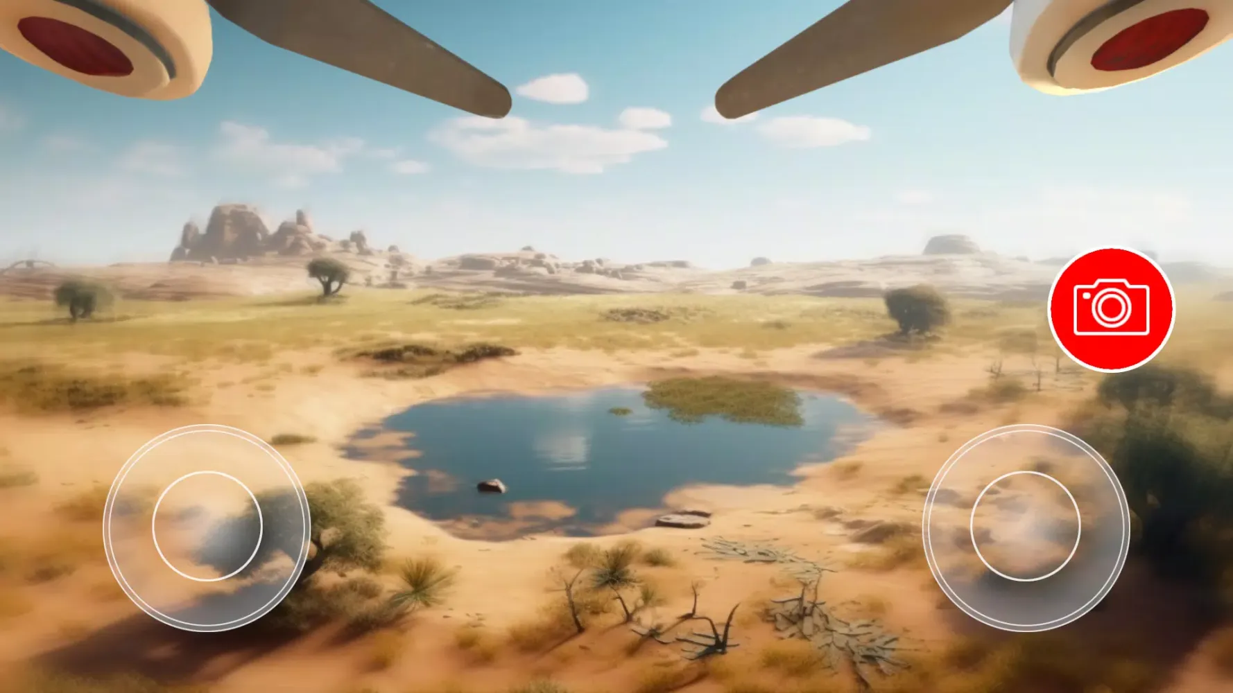 Tangkapan skrin Drone Simulator Desert UAV