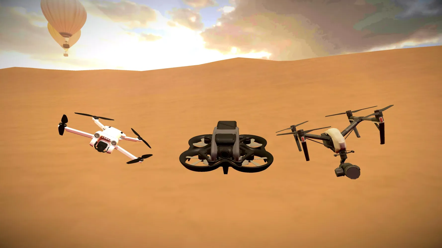 Tangkapan skrin Drone Simulator Desert UAV