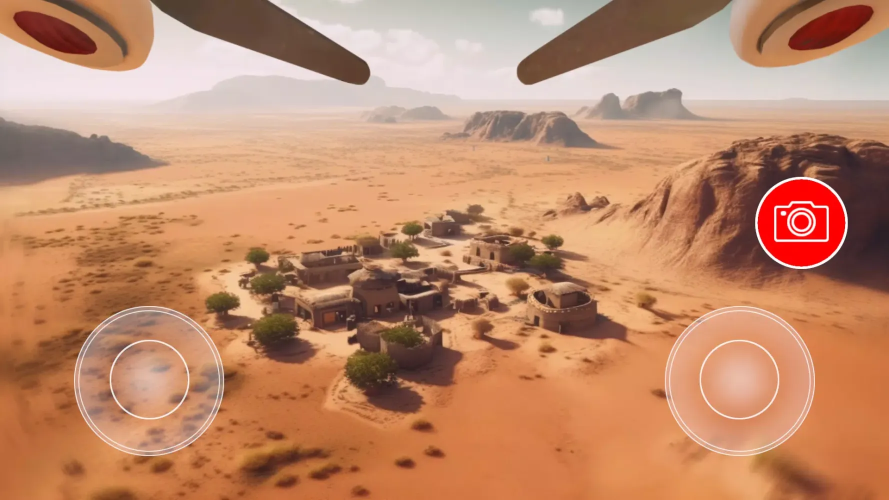 Tangkapan skrin Drone Simulator Desert UAV