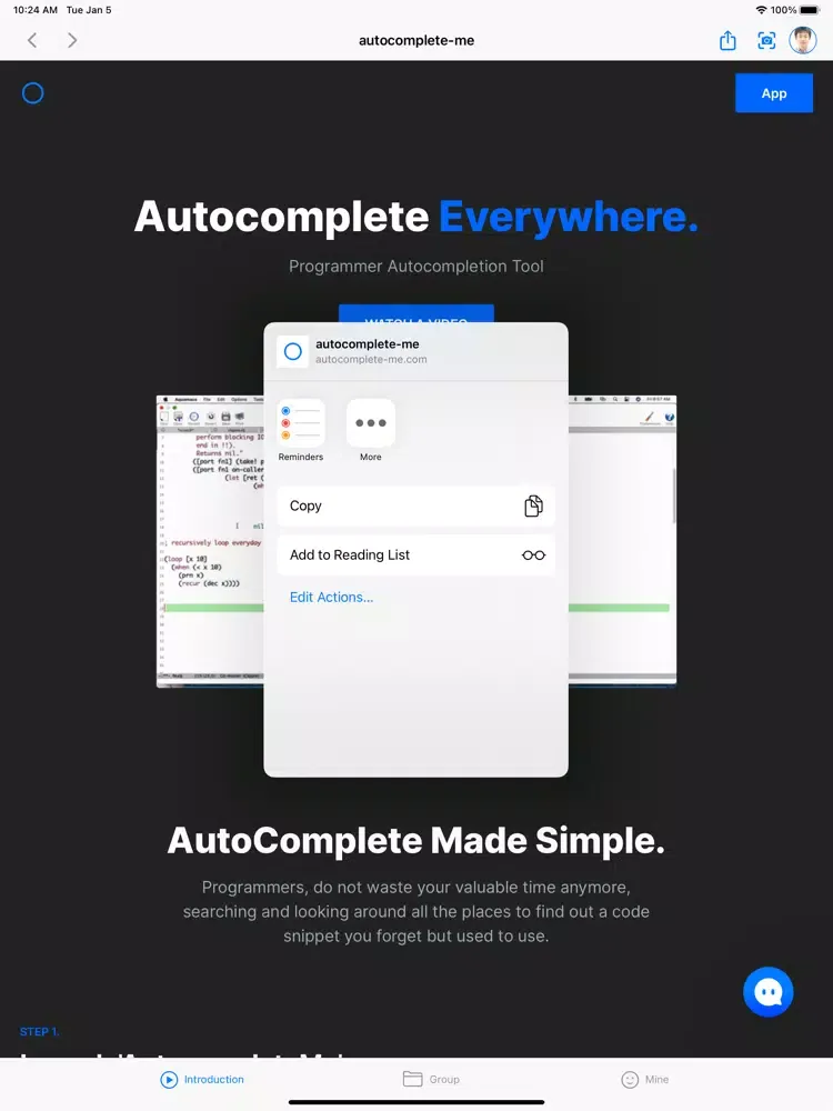 AutocompleteMe iPad  سکرین شاٹس