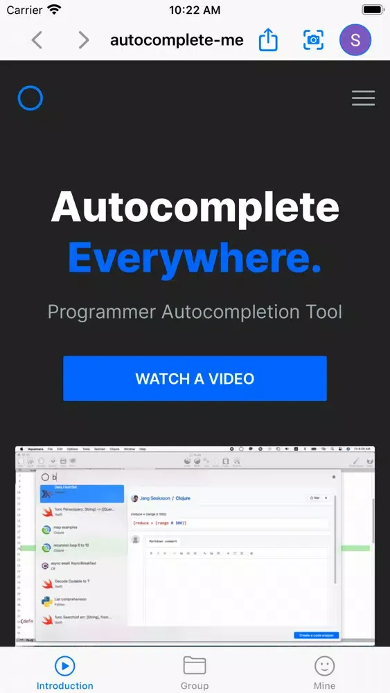 AutocompleteMe سکرین شاٹس