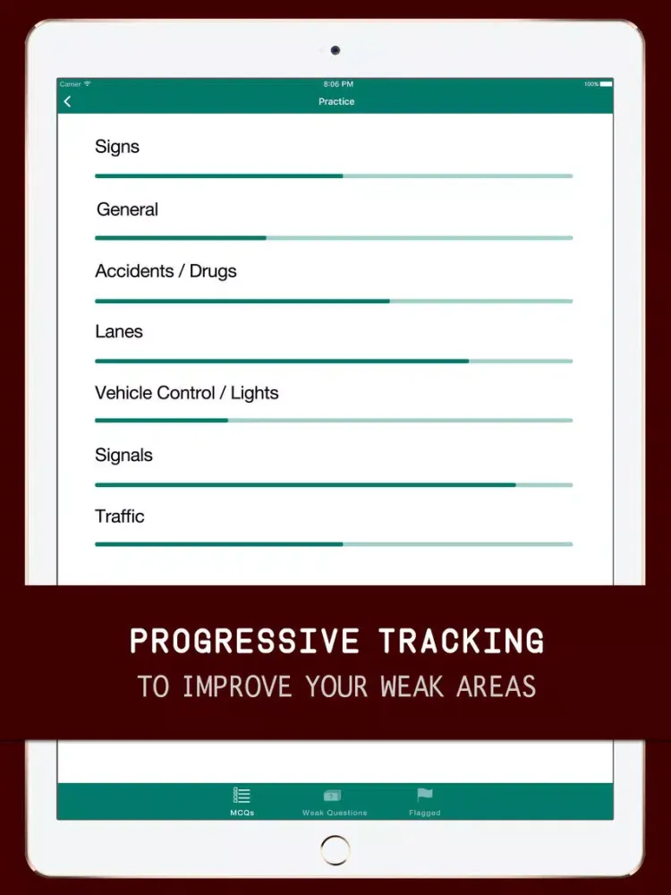 Georgia DMV Practice Exam Prep 2017 – Flashcards iPad 应用截图