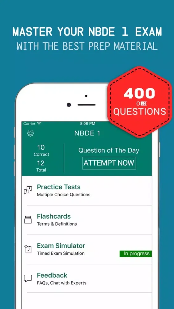 Dental Board Test Prep - NBDE 1 Practice Exam Q&A Screenshots