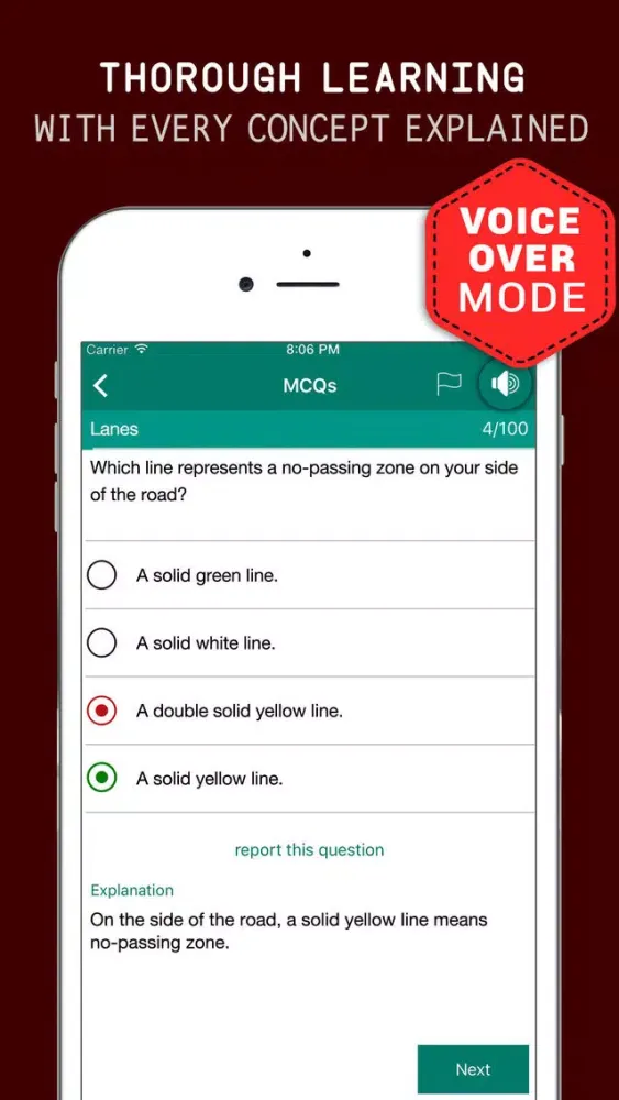 Nevada DMV Practice Exam Prep 2017 –Q&A Flashcards Screenshots