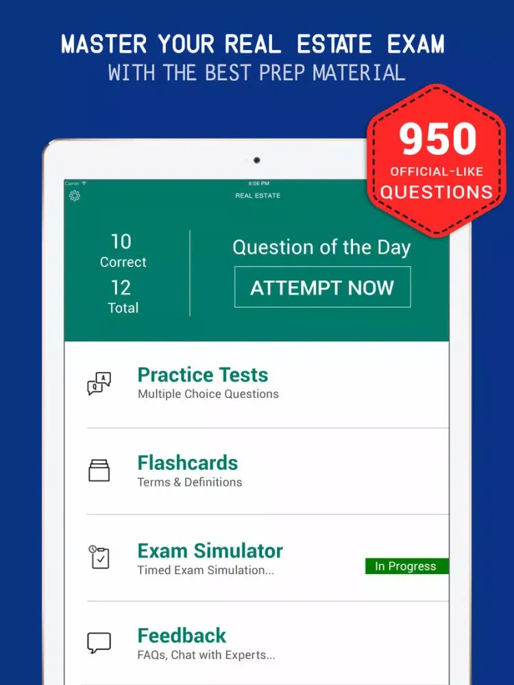 Real Estate Practice Exam Prep 2017 – Test Q&A iPad  スクリーンショット