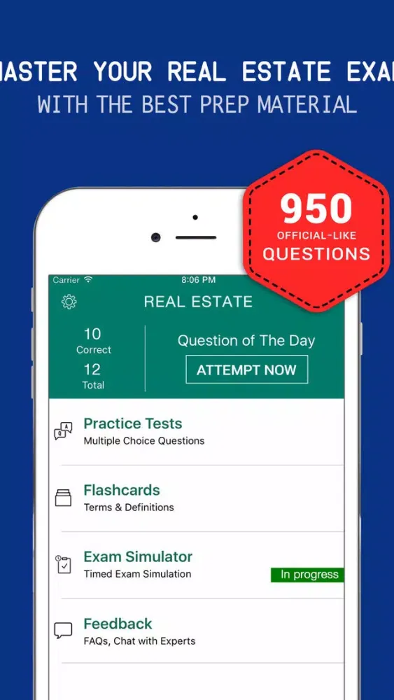 Real Estate Practice Exam Prep 2017 – Test Q&A スクリーンショット