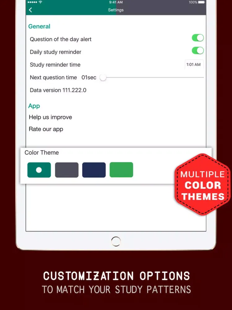 Ảnh chụp màn hình của Tennessee DMV Practice Exam Prep 2017 – Flashcards iPad 