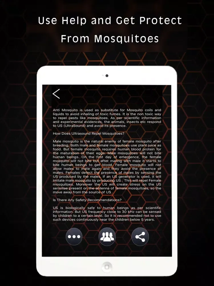 Capturas de tela do Anti Mosquito Repellent iPad 