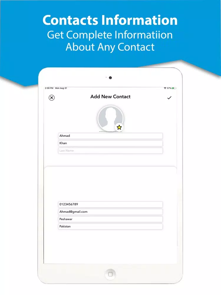 Contact Backup - Easy Backup iPad  Screenshots