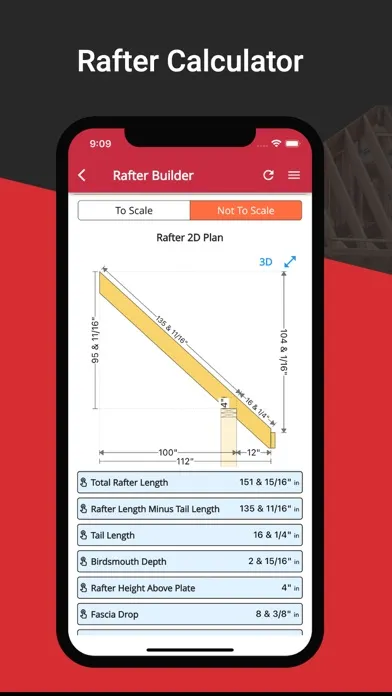 Capturas de pantalla de RedX Roof - Rafter Calculator