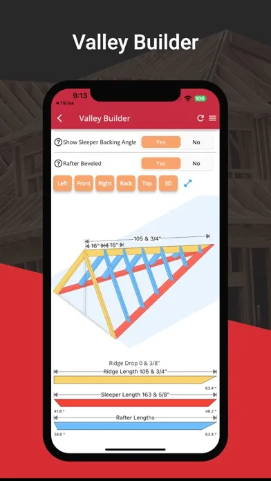 Capturas de pantalla de RedX Roof - Rafter Calculator