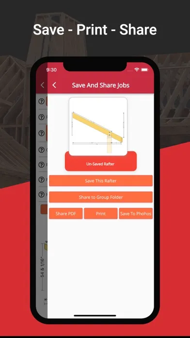 Capturas de pantalla de RedX Roof - Rafter Calculator