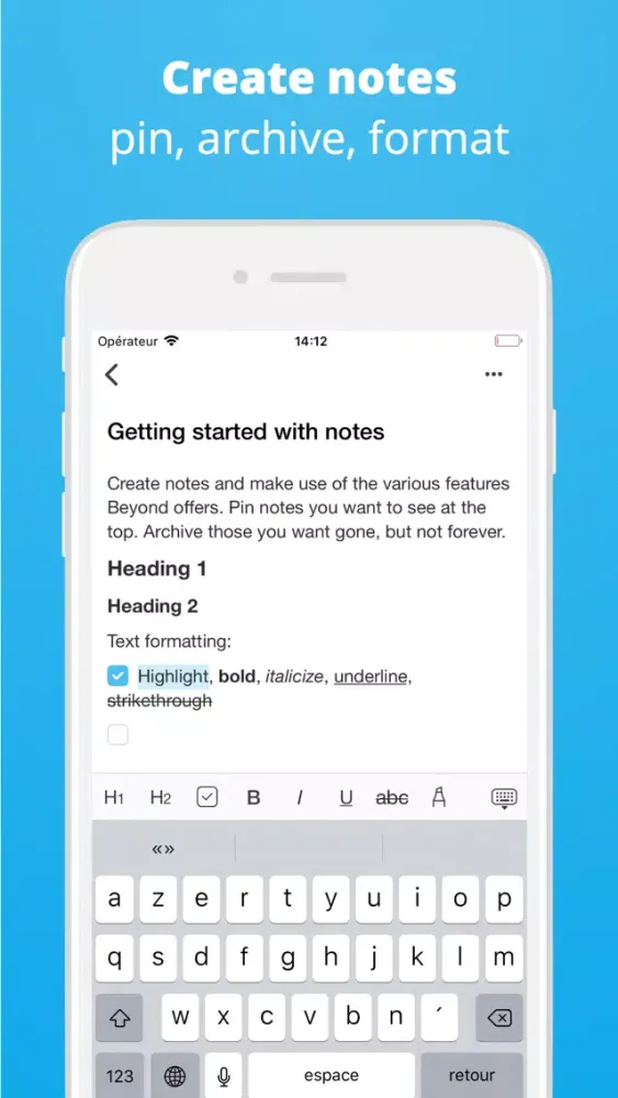 Beyond - Tasks, Habits, Notes应用截图