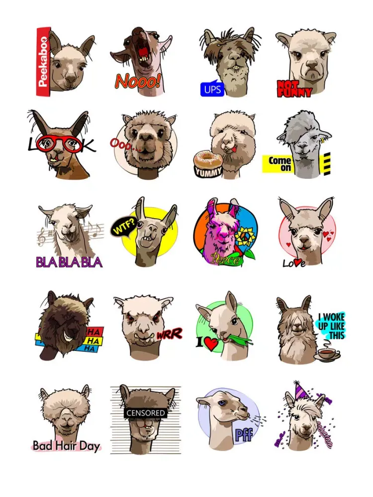 Capturas de tela do Alpaca Family iPad 