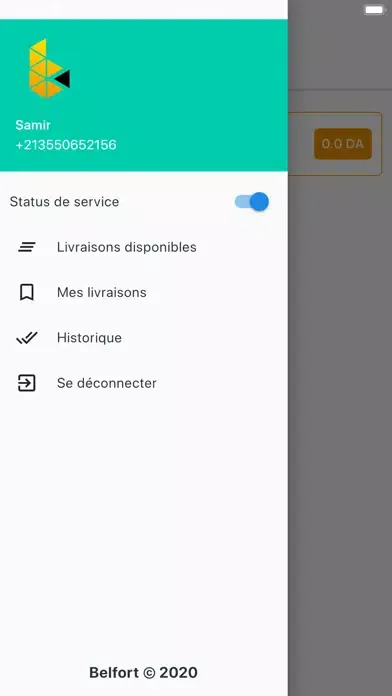Ảnh chụp màn hình của Belfort Livreur
