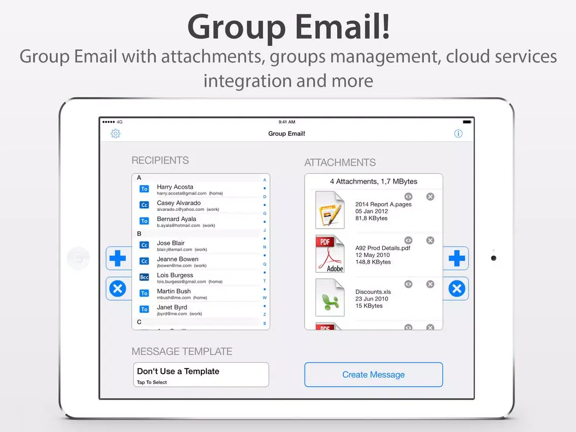 Group Email! iPad  Ekran Görüntüleri
