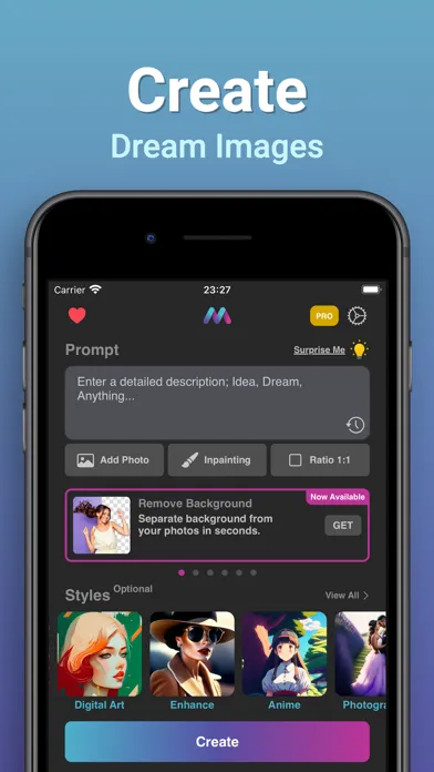 Ảnh chụp màn hình của Magic AI Image Playground
