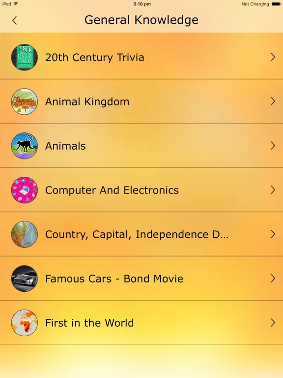 Screenshot di General Knowledge of-the World iPad 