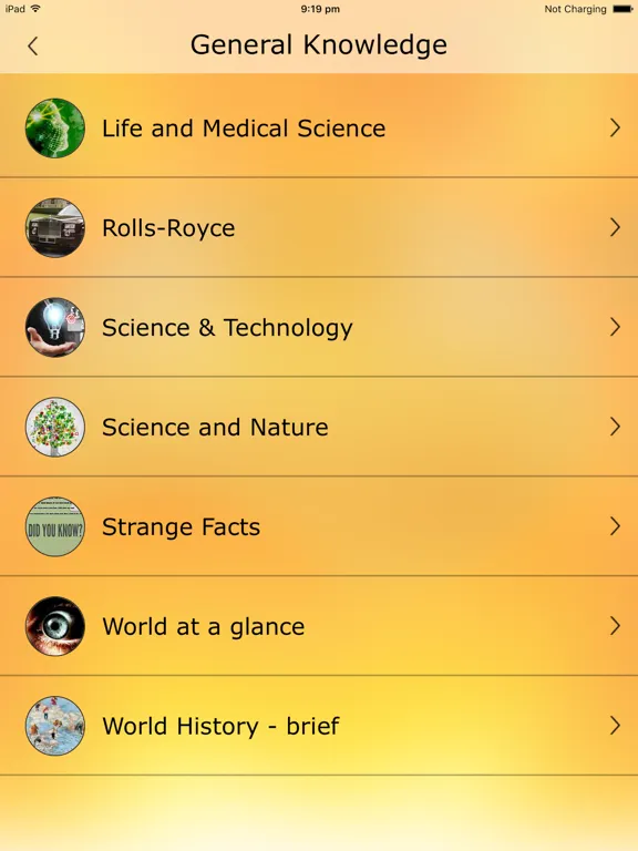 Screenshot di General Knowledge of-the World iPad 