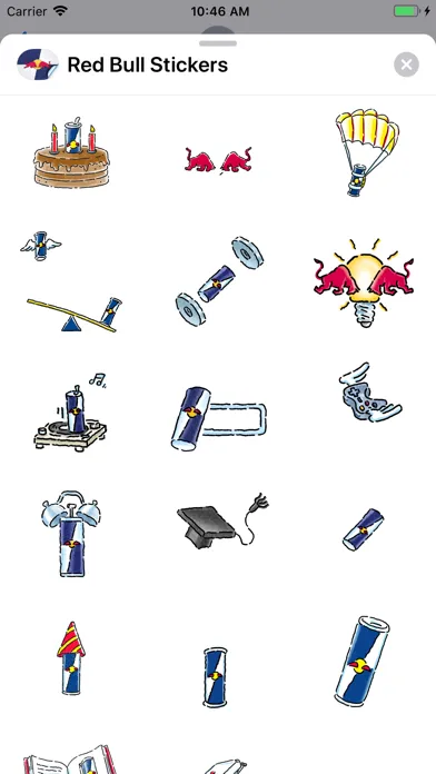 Zrzuty ekranu Red Bull Stickers