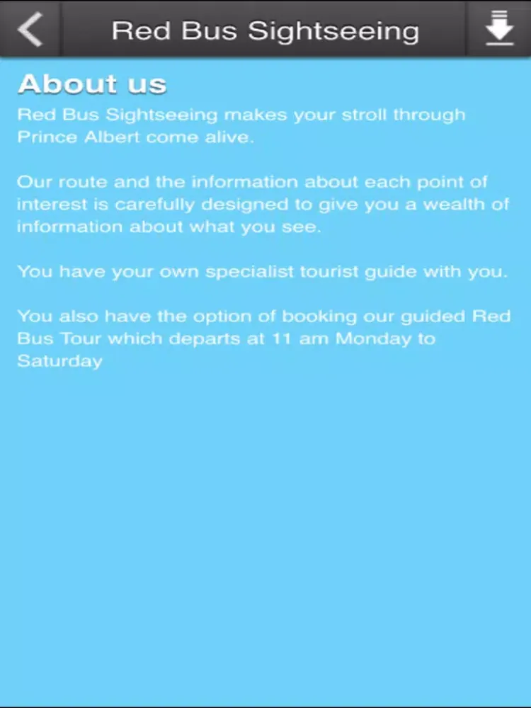 Capturas de tela do Red Bus Sightseeing iPad 
