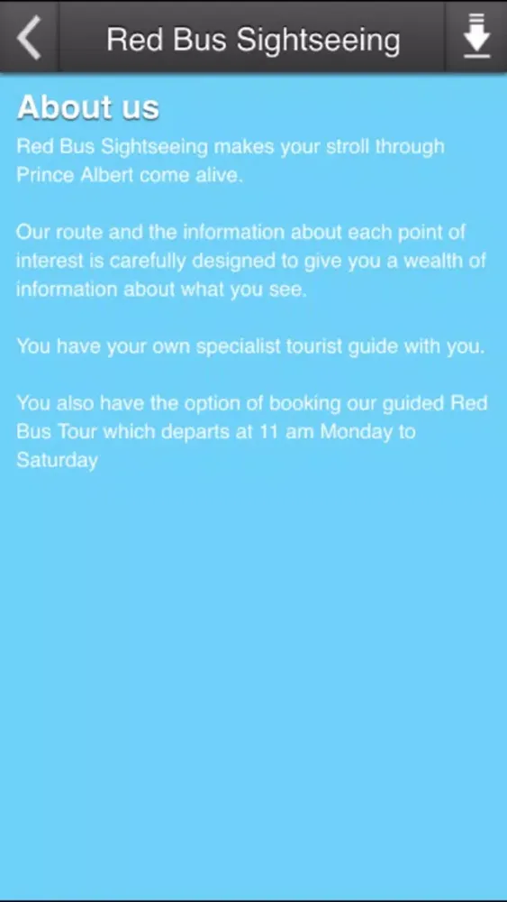 Capturas de tela do Red Bus Sightseeing
