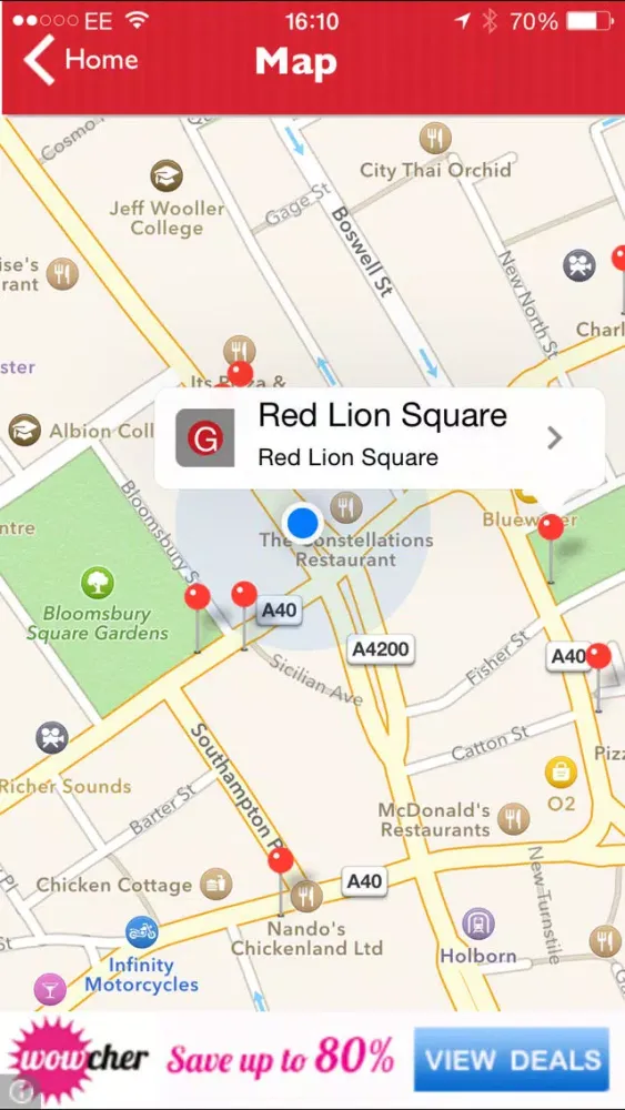 Ảnh chụp màn hình của Bus Guru London Live Bus Countdown