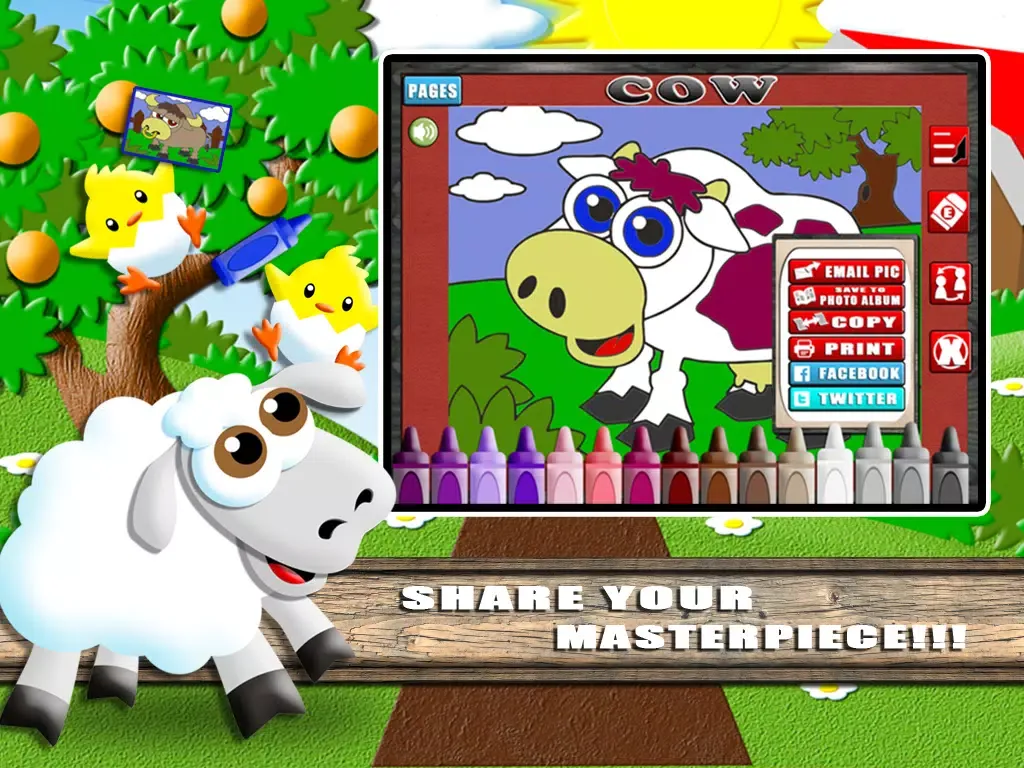 Coloring World Lite - A Farm Animal Learning Book for Kids iPad  Ekran Görüntüleri