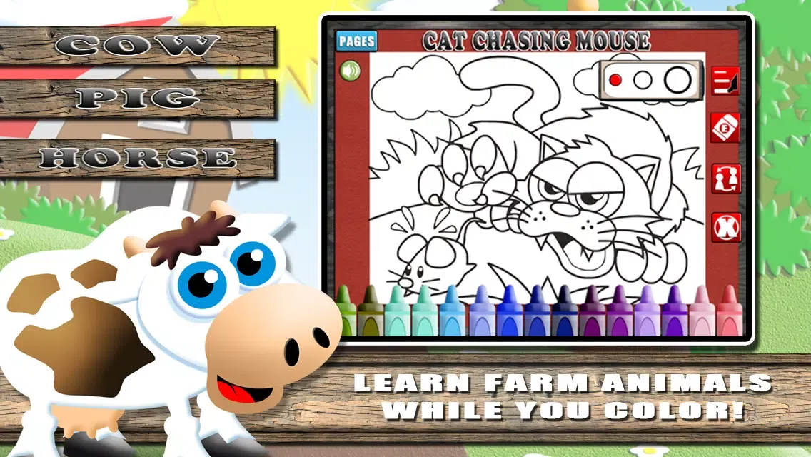 Coloring World Lite - A Farm Animal Learning Book for Kids Ekran Görüntüleri