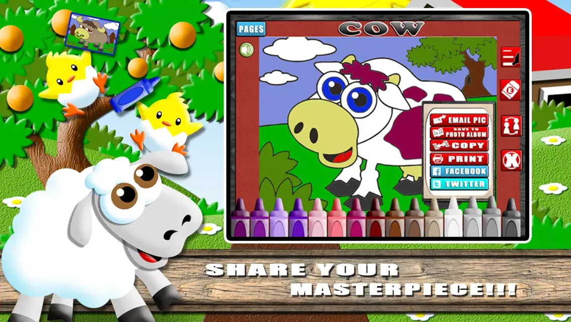 Coloring World Lite - A Farm Animal Learning Book for Kids Ekran Görüntüleri