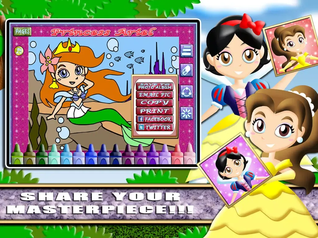 Zrzuty ekranu Princess Coloring World: My Fairy Tail Paint, Play and Draw Book for Girls! FREE iPad 
