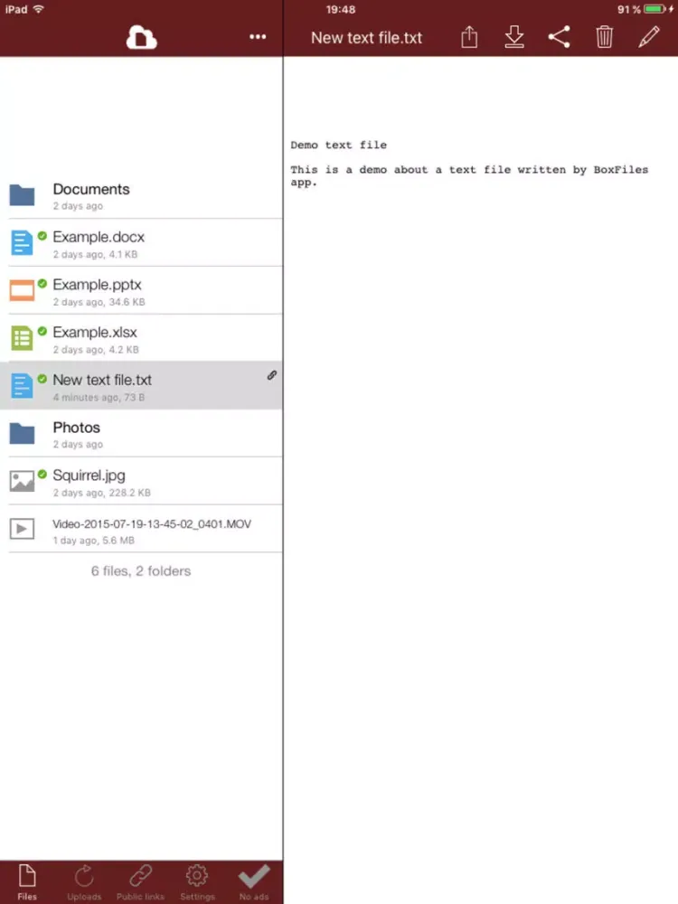 BoxFiles store & share files iPad  স্ক্রিনশট