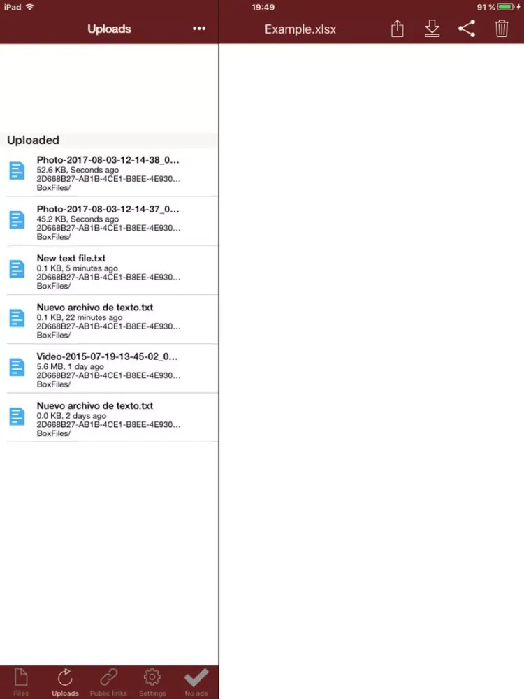 BoxFiles store & share files iPad  স্ক্রিনশট