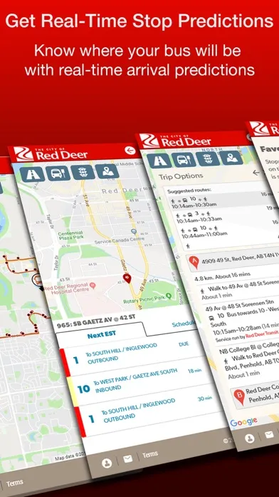Capturas de pantalla de MyBus Red Deer