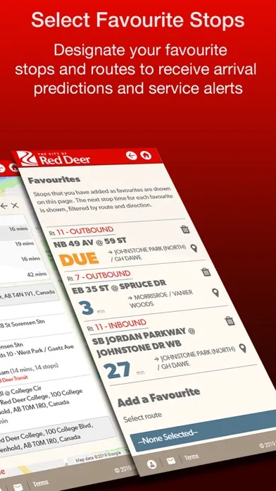 Capturas de pantalla de MyBus Red Deer