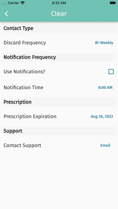 Screenshot di Clear - Contacts Lens Tracker